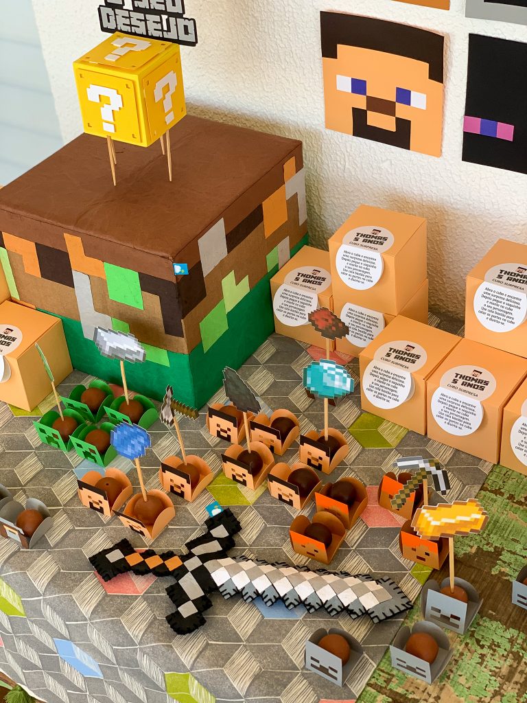 Personagens Minecraft para decoração de festas
